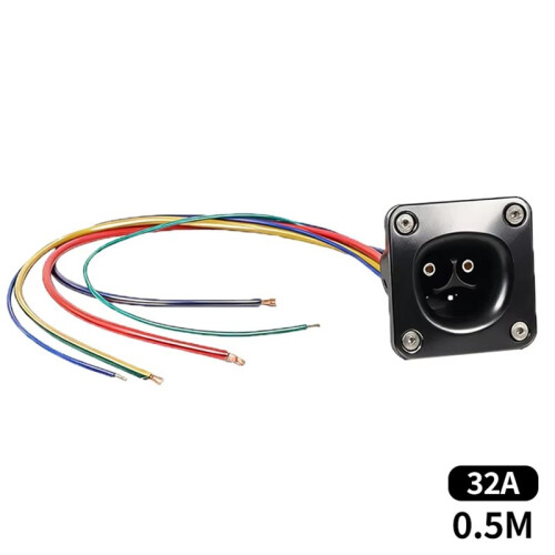 NACS Socket Charge 32A NACS Connector Male Socket W/0.5M Cables for NACS  Model Y 3 S X EV Socket 1