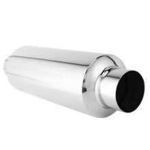 2X Car Exhaust Muffler 2.5 Inch Inlet Stainless Steel Universal Resonator 12 Inch Long Performance Muffler