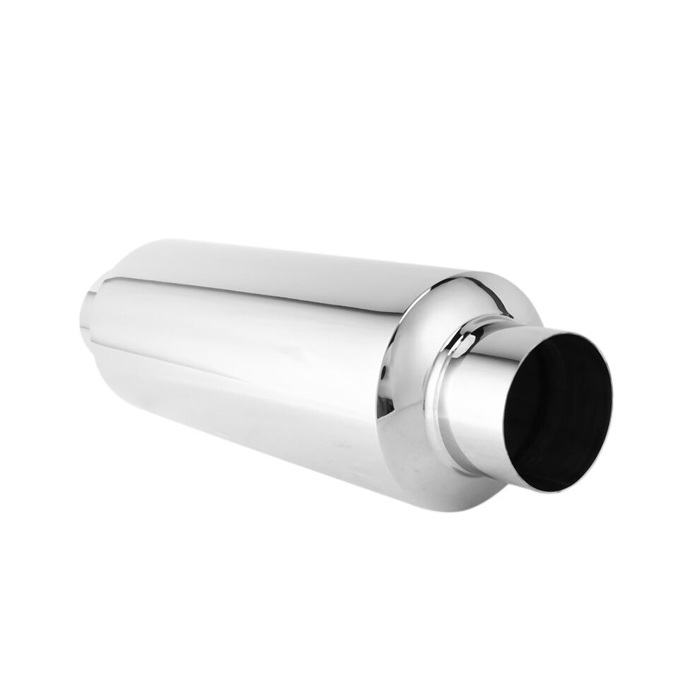 2X Car Exhaust Muffler 2.5 Inch Inlet Stainless Steel Universal Resonator 12 Inch Long Performance Muffler 4711175595081
