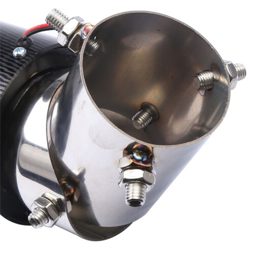 Car Modification Carbon Fiber Tailpipe 63-89mm Stainless Steel Tailpipe Adjustable Elbow ABS Plastic Shell Tailpipe 1
