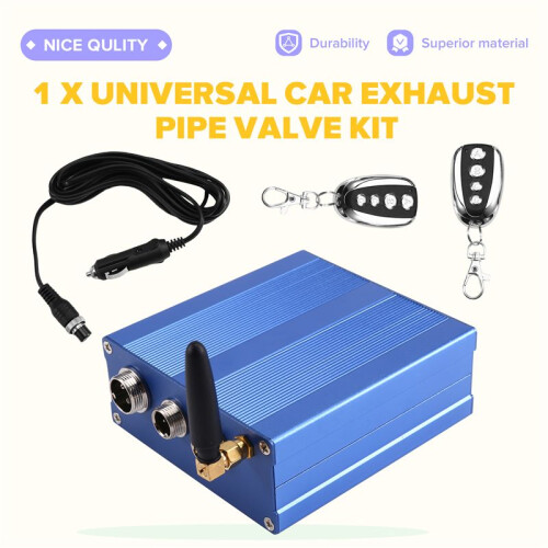 Universal Car Exhaust Pipe Valve Kit, Multi-Angle Remote Controller, Adjustable Sound & Performance Enhancement 1