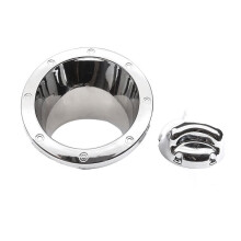 For H2 2003-2009 Car Fuel Door Bezel Gas Tank Cover Moulding Trim Chrome Cap Hatch Oil Filler Decorative