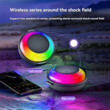 Wireless Speaker Portable Wireless Speaker with Handle Fabric Waterproof Speaker Subwoofer