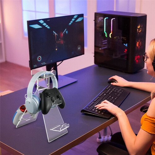 Applicable to Game for  Controller Desktop Stand Headphone Storage Rack Multi-Function Accessory Rack 2
