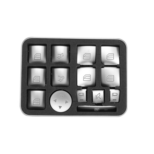 42X Car Window Glass Lift Button Sticker for   B C E Gla Cla Glk Gl Ml Gle Class 2