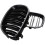 2 Pair Gloss Black Front Kidney Grill Double Slat Double  Grille for  E60 E61 5 Series 2003-2010 Coupe 3