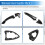 1Set Front Rear Left Right Exterior Door Handle Kit for  X5 E53 2000-2006 6