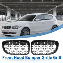 Front Hood Bumper Grille Grill for 1 Series E87 E88 128i 135i 2008-2011 ,51137166439 51137166440 Black&Chrome