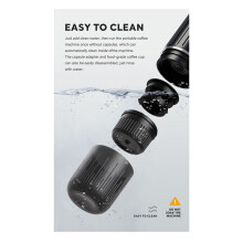 Portable Italian Espresso Machine 2-In-1 Capsule Powder Fast Charge Electric Wireless Heating Coffee Machine for Outdoor