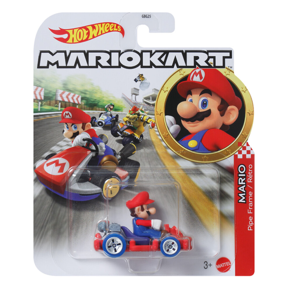 Hot Wheels Mariokart: Mario Pipe Frame 1:64 Diecast Car Mattel Hdb34