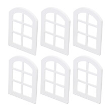 Set di 6 finestre in legno per case delle bambole, scala 1:12, per miniature e progetti artigianali