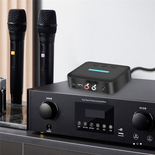 USB  5.3 Audio Receiver Adapter Wireless Stereo Music 3.5mm AUX R/L Support U-Disk Playback for Desktop Speaker 2