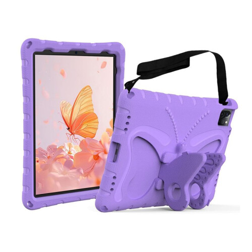 Capa Infantil para Tablet para  Pro 11 Polegadas 2024 Capa À Prova de Choque com Suporte em EVA Estojo com Suporte Roxo 1