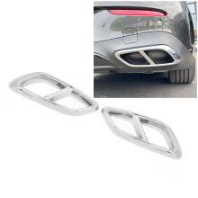 Car Exhaust Pipe Cover Trim for Benz CLE-Class C236 AMG-Line Silver