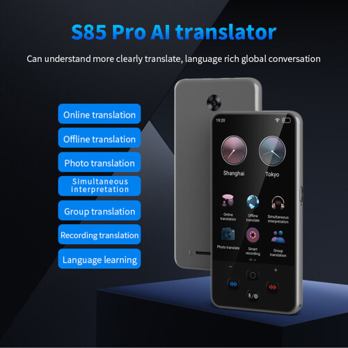 Multi-Language AI Voice Translator 8GB 138 Languages 3.97" Touchscreen 2