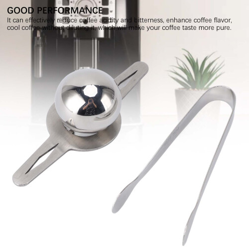 Edelstahl-Kaffee-Eisball mit Gestell – 3,8 cm, wiederverwendbar 1