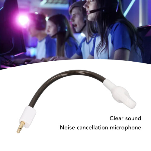 Microfono bianco di ricambio per cuffie da gioco V2 e V2 Pro, 3,5 mm 2