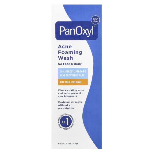 Panoxyl PanOxyl, Πλύση Δέρματος για Ακμή, 10% Βενζοϋλική Περοξείδωση Μέγιστος Στόχος, 5,5 oz (156 g) 2