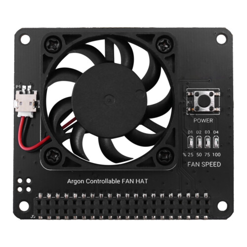 4X Argon Fan HAT for Raspberry Pi 4/ 3 Cooling Fan with Software Adjustable Speed / 40mm  Fan for Raspberry Pi4 1
