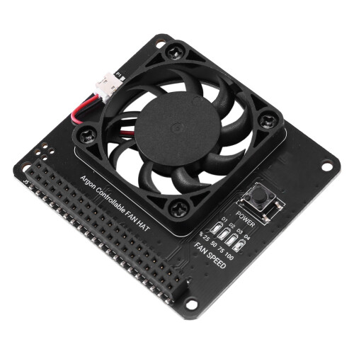 4X Argon Fan HAT for Raspberry Pi 4/ 3 Cooling Fan with Software Adjustable Speed / 40mm  Fan for Raspberry Pi4 2
