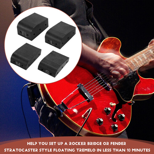 Guitar Floating Tremolo Blocks 4 Sizes Wood Guitar Floating Tremolo Wedge Multifunctional String Changing Tools 1
