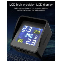 High-Precision Solar Motorcycle TPMS Tire Tyre Pressure Monitoring Alarms System with 2 Sensors TPMS
