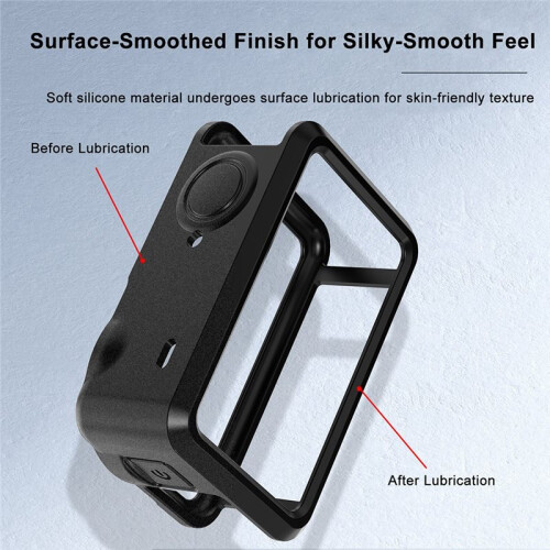 Protective Cover for  Osmo Action 6 Camera,Shockproof Silicone Case with Lens Cap,Anti-Scratch Protective Shell 2