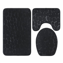 3-delige antislipmattenset voor de badkamer – Polyester, 50x80cm