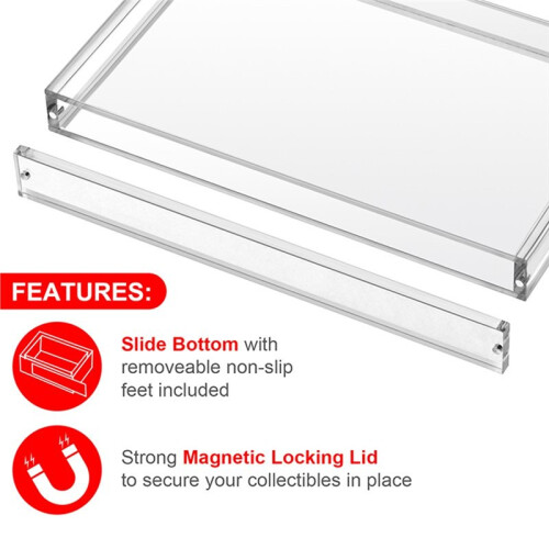Magnetic Acrylic Protective Case for   2 Game Cards High-Transparency Dustproof Game Card Display Case 2