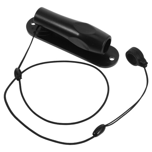 8Pcs Retractable Pen Holder Black Nylon Silicone Elastic Office Tether 2