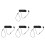 8Pcs Retractable Pen Holder Black Nylon Silicone Elastic Office Tether 8