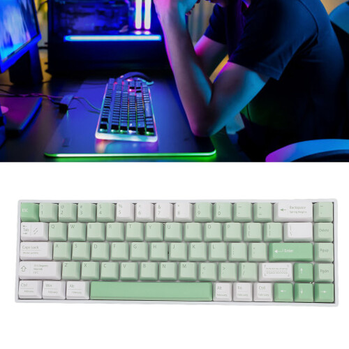 68-Key Wireless RGB Mechanical Keyboard 3000mAh White 60% Compact 2