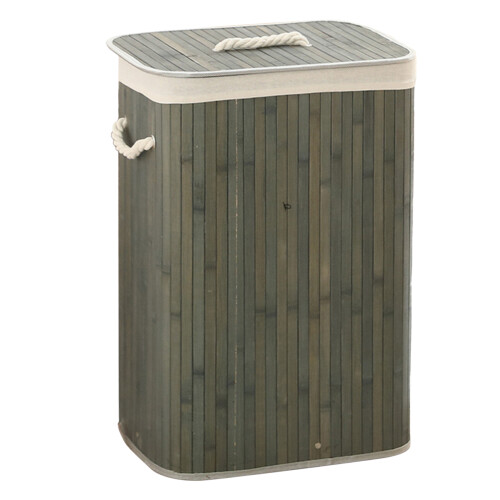 Bamboo Foldable Laundry Basket, Large Capacity 2