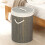Bamboo Foldable Laundry Basket, Large Capacity 5