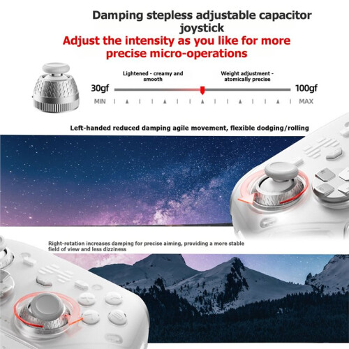 KP70 Wireless Controller with AI Control Adaptive Triggers for  2 Teams PC Mobile Dual Auto-Sense Haptic Feedback 2
