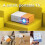 Mini Projetor Portátil Automático HD para Cinema em Ambientes Internos e Externos 4