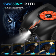 4K Night Vision Goggles for Adults 4.5" IPS Screen Binoculars with 10X Zoom Digital Infrared Binocular for Camping
