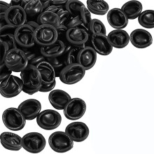 800 StüCk Einweg-Latex-Fingerlinge, SchüTzende Fingerspitzenhandschuhe, Schwarze Antistatische Fingerlinge, Gummi-FingerhüLsen