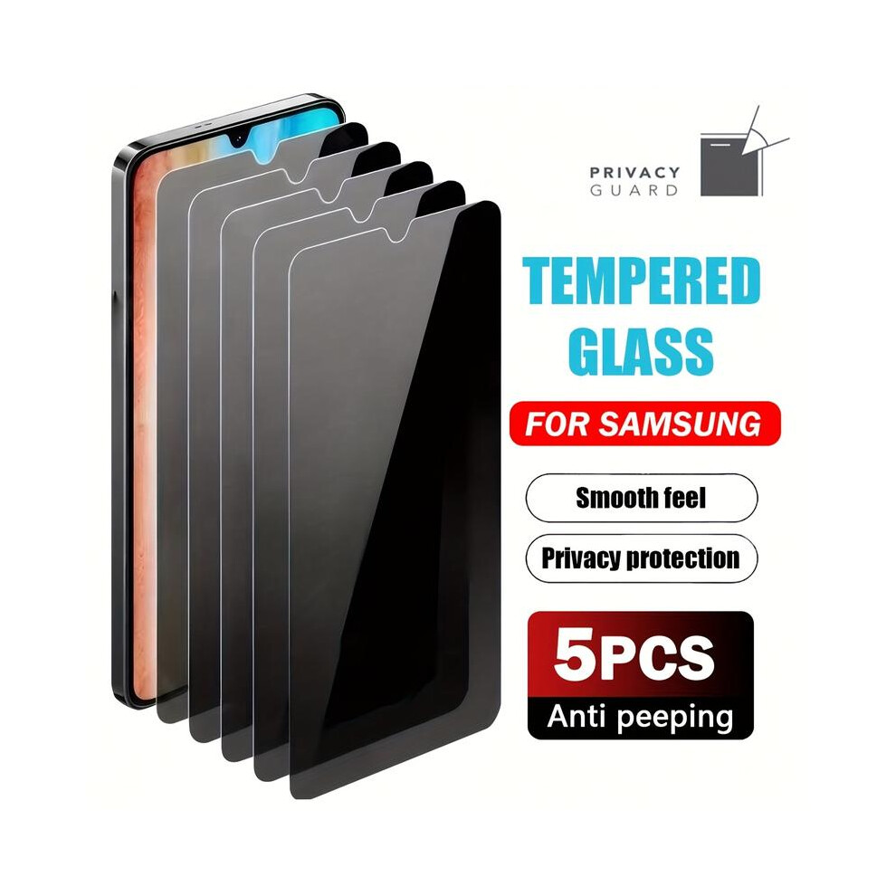 (, Galaxy A53 5G) 5 Pcs Anti Peeping Tempered Glass Screen Protector Compatible With Samsung Galaxy A56 A55 A54 A53 A52s A51 A36 A35 A34 A Black 5032660042583