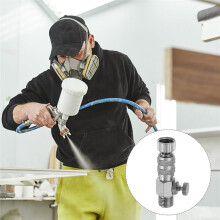 1/8 Air Brush Quick Connect Set, 3pcs Metal Airflow Control Valve Quick Release Disconnect for Air Brush Hose, Silver