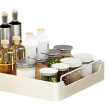 Kitchen Storage Metal Holdetr with Slide Rails Pull-Out Drawer Storage Tray Spice Storage Rack Cabinets Organizer