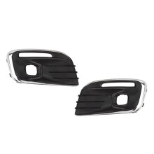 For Elysee C-Elysee 2017-2019 Car Front Bumper Fog Light Cover Fog Lamp Cover Frame (1Pair)