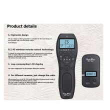 YOUPRO MC-292 2.4G Wireless Remote Control LCD Timer Shutter Release Channels for /// DC2