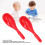 2 pezzi di maracas rosse ovali, Modello: Ovale, Plastica ABS 4