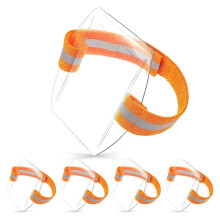 Confezione da 5 Porta Badge Identificativo Porta Skipass Ad Alta Visibilità con Tracolla Regolabile Porta Targhetta Trasparente per Sport All'Aria