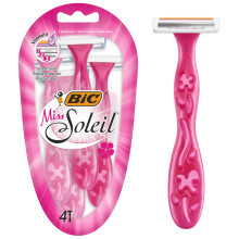 Bic Miss Soleil Disposable Women's Razors, 4 Count, Pack of
