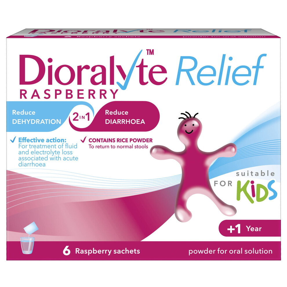 Dioralyte Relief Raspberry - Fast And Effective Rehydration Treatment To Help Replace The Loss Of Body Fluid And Electrolytes (Minerals And Salts)