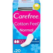 Carefree Cotton Feel Fresh Scent Panty Liners (1x Pack of 20), Soft and Comforta