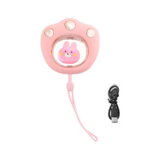 Calentador de Manos PortáTil 2400Mah Banco de EnergíA de Carga USB Calentador de Manos Recargable para Invierno Senderismo al Aire Libre Rosa