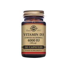 Solgar Vitamin D3 4000 IU (100 µg) Vegetable Capsules - Pack of 60 - Cholecalciferol - Keeps Bones and Teeth Healthy - Supports Muscle Function & Imm
